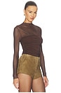 view 2 of 4 Leigh Mesh Top in Espresso