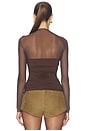view 4 of 4 Leigh Mesh Top in Espresso