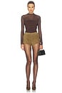 view 5 of 4 Leigh Mesh Top in Espresso