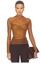 view 1 of 4 Saffy Mesh Top in Heritage Tan