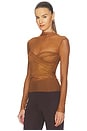 view 2 of 4 Saffy Mesh Top in Heritage Tan