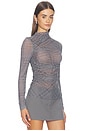 view 2 of 5 Christina Mesh Top in Glen Check