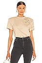view 1 of 5 T-SHIRT CAROLINE in Sand Distressed