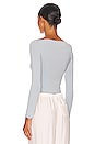 view 3 of 4 Artemis Top in Grey Blue