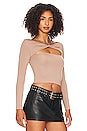 view 2 of 4 Artemis Top in Dark Beige