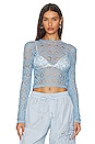 view 1 of 4 Parley Crochet Top in Sky Blue