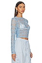 view 2 of 4 Parley Crochet Top in Sky Blue