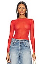 view 1 of 4 Jess Sheer Top in Blood Orange