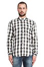 view 1 of 6 Oxford Check Button Up in Black & Natural