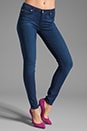 view 1 of 6 Mid Rise Skinny Slim Illusion in Deep Blue Stretch