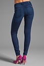 view 3 of 6 Mid Rise Skinny Slim Illusion in Deep Blue Stretch