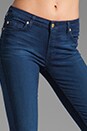 view 4 of 6 Mid Rise Skinny Slim Illusion in Deep Blue Stretch