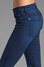 view 5 of 6 Mid Rise Skinny Slim Illusion in Deep Blue Stretch
