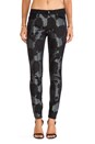 view 1 of 3 Pieced Skinny in Black Grey Floral Shantung