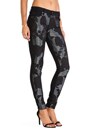 view 2 of 3 Pieced Skinny in Black Grey Floral Shantung