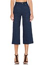view 1 of 3 Wide Leg Culotte in Indigo Linen Runway Denim