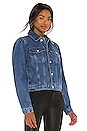 view 2 of 4 Puff Sleeve Classic Jean Jacket in Chambers