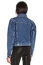 view 3 of 4 Puff Sleeve Classic Jean Jacket in Chambers