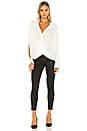view 4 of 4 Drape Front V Neck Top in Soft White
