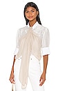 view 1 of 4 Flounce Front Blouse in Optic White