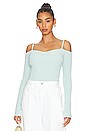 view 1 of 4 Off The Shoulder Top in Pale Blue