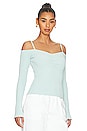 view 2 of 4 Off The Shoulder Top in Pale Blue