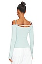 view 3 of 4 Off The Shoulder Top in Pale Blue