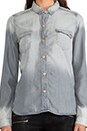 view 4 of 5 Flap Pocket Denim Shirt in Grey