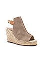 view 2 of 5 Charismatic Wedge in Taupe Suede