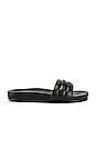 view 1 of 5 Low Key Sandal in Black Leather