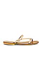 view 1 of 5 Laid-Back Sandal in Light Gold Leather