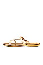view 5 of 5 Laid-Back Sandal in Light Gold Leather
