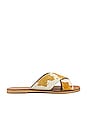 view 1 of 5 Total Relaxation Sandal in Tan Cow Print Pony