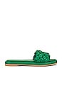 view 1 of 5 Bellissima Slide in Green Vegan Leather