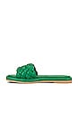 view 5 of 5 Bellissima Slide in Green Vegan Leather