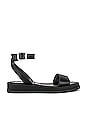 view 1 of 5 Note To Self Sandal in Black Leather