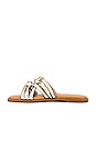 view 5 of 5 Sun-Kissed Slides in Light Gold Metallic