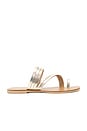 view 1 of 5 Summer Rain Sandal in Gold Metallic Leather