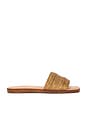 view 1 of 5 Palms Perfection Slides in Bronze Metallic Raffia