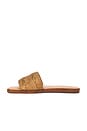 view 5 of 5 Palms Perfection Slides in Bronze Metallic Raffia