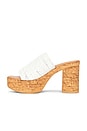 view 5 of 5 Applause Platform Sandal in White