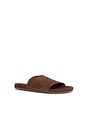 view 2 of 5 Bungalow Slide in Chocolate Suede