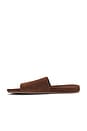 view 5 of 5 Bungalow Slide in Chocolate Suede