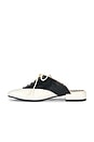 view 5 of 5 Wendy Darling Slide in Off White & Black Faux Leather