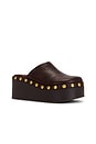 view 2 of 5 Just This Once Clog in Chocolate Faux Leather