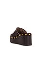 view 3 of 5 Just This Once Clog in Chocolate Faux Leather