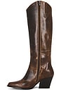 view 6 of 5 Begging You Boot in Brown Distressed Leather