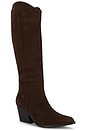view 2 of 5 Begging You Boot in Dark Brown Suede
