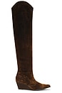 view 2 of 6 Westlake Distressed Denim Boot in Brown