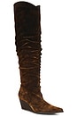 view 4 of 6 Westlake Distressed Denim Boot in Brown